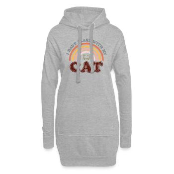 I have Plans with my Cat - Lustige Katzen Mama - Hoodie-Kleid - Grau meliert - Vorne