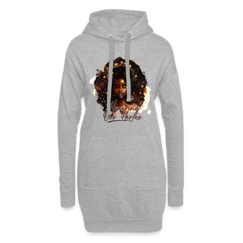 Honoring our Heroes - Black History Month African - Hoodie-Kleid - Grau meliert - Vorne
