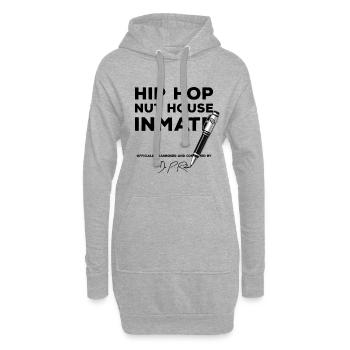Diagnose genehmigt, Hip-Hop-Insasse der Klapsmühle - Hoodie-Kleid - Grau meliert - Vorne