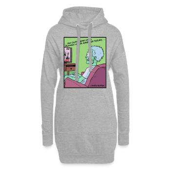 Mauvais dans les nouvelles zombies, les gens - Sweat-shirt à capuche long Femme - gris chiné - Devant