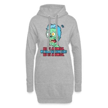 das ist ja komisch, wie kann das denn sein - Hoodie-Kleid - Grau meliert - Vorne
