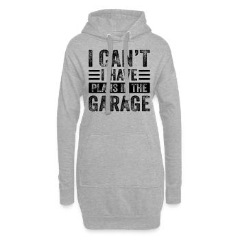 Dictons de garage drôles Mécanique automobile réparation de voitures - Sweat-shirt à capuche long Femme - gris chiné - Devant