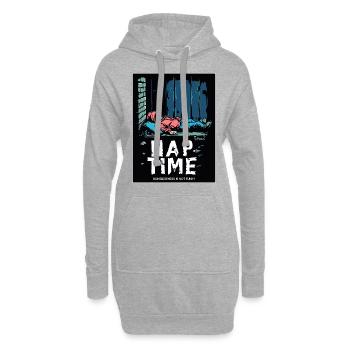 Obdachlosen-Aufklärung, Nickerchen im Freien - Hoodie-Kleid - Grau meliert - Vorne