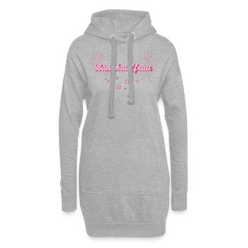 Banker Abschluss-Geschenk Bankkauffrau - Hoodie-Kleid - Grau meliert - Vorne