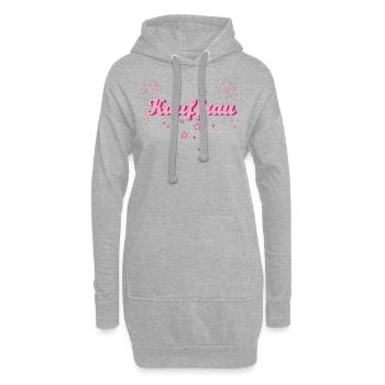 Einzelhändler Abschluss-Geschenk Kauffrau - Hoodie-Kleid - Grau meliert - Vorne