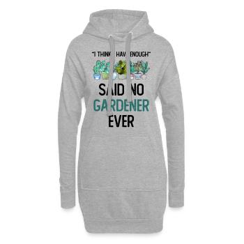 I Think I Have Enough Plants Garten Gärtner - Hoodie-Kleid - Grau meliert - Vorne