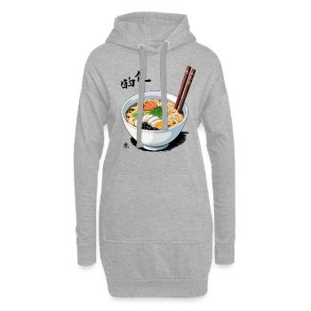 Vintage Japan Ramen Miso Udon Suppe Streetwear - Hoodie-Kleid - Grau meliert - Vorne