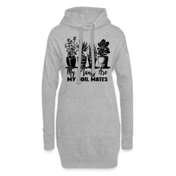 Les plantes sont mon compagnon de sol Jardin amoureux du jardin - Sweat-shirt à capuche long Femme - gris chiné - Devant