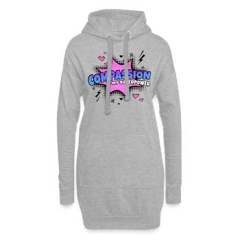 Mitgefühl Ist Meine Superkraft Eigenschaft - Hoodie-Kleid - Grau meliert - Vorne