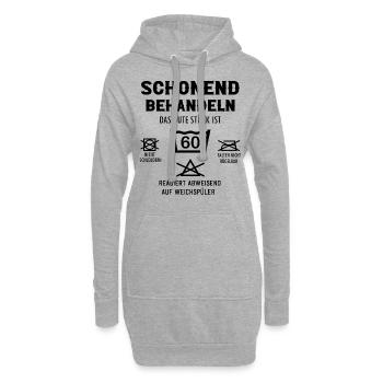 60 in der Wäsche schonend behandeln 60 Jahre alt - Hoodie-Kleid - Grau meliert - Vorne