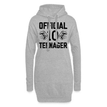 Officiellement adolescent de 10 ans pour les joueurs de 10 ans - Sweat-shirt à capuche long Femme - gris chiné - Devant