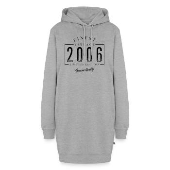 Meilleur millésime 2006 Millésime 2006 Anniversaire Anniversaire - Sweat-shirt à capuche long Femme - gris chiné - Devant
