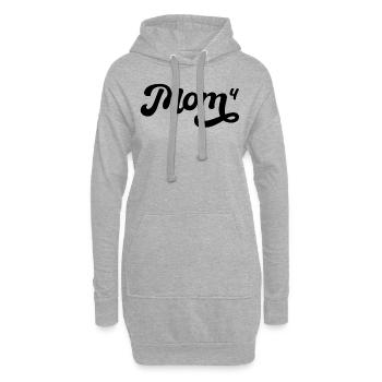 Maman 4 enfants fête des mères maman haute 4 cadeau - Sweat-shirt à capuche long Femme - gris chiné - Devant