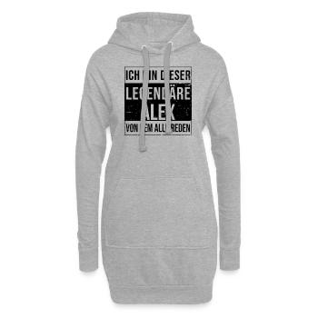 Je suis cette légende pour Alex - Sweat-shirt à capuche long Femme - gris chiné - Devant