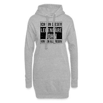 Ich bin dieser legendäre für John - Hoodie-Kleid - Grau meliert - Vorne