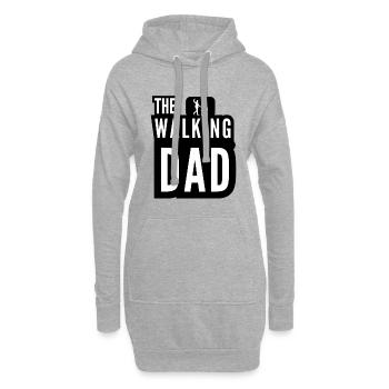 La poussette Walking Dad Father Blanc Noir - Sweat-shirt à capuche long Femme - gris chiné - Devant