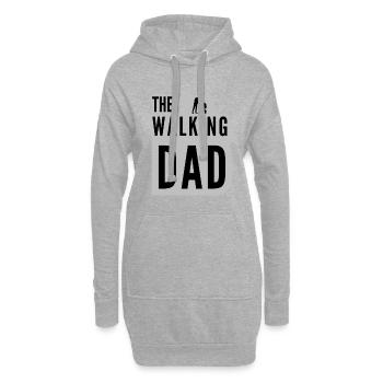The Walking Dad Stroller Baby Black Grey - Hoodie Dress - heather grey - Front