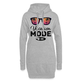 Vacation Mode with Sunglasses Urlaub Modus Brille - Hoodie Dress - heather grey - Front