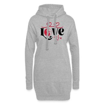 Basketballer Basketball-spieler Love Basketball - Hoodie-Kleid - Grau meliert - Vorne
