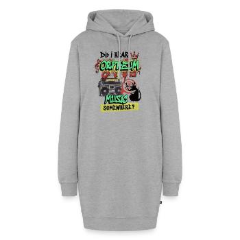 Dortmunder Discothek 80er 90er Wave-Musik Orpheum - Hoodie-Kleid - Grau meliert - Vorne
