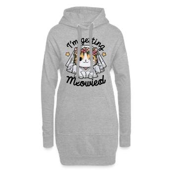 I'm Getting Meowied Braut Katze JGA Kawaii Cat - Hoodie-Kleid - Grau meliert - Vorne
