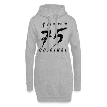 Made In 1975 Original Geburtstag Grunge Distressed - Hoodie-Kleid - Grau meliert - Vorne