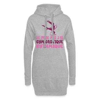 Ich kann nicht Ich habe Vintage Rhythmic Gym Frau - Hoodie-Kleid - Grau meliert - Vorne