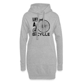 LA VIE À VÉLO EST MEILLEURE SUR UN VÉLO DRÔLE - Sweat-shirt à capuche long Femme - gris chiné - Devant