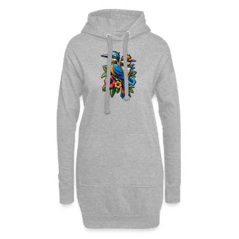 Éleveur d’oiseaux Ornithologue Ornithologue Ornithologue - Sweat-shirt à capuche long Femme - gris chiné - Devant