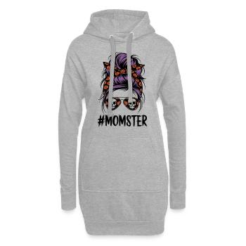 Halloween maman monstre maman - Sweat-shirt à capuche long Femme - gris chiné - Devant