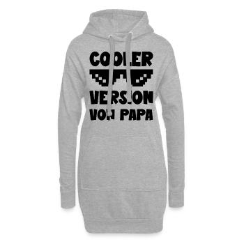Cooler Version von Papa lustige Papa Sohn Sprüche - Hoodie-Kleid - Grau meliert - Vorne