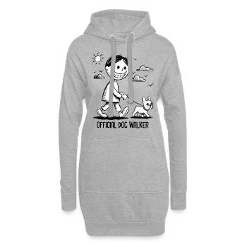 Bouledogue français Chien de compagnie Amoureux des animaux - Sweat-shirt à capuche long Femme - gris chiné - Devant