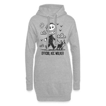 Bouledogue français Chien de compagnie Amoureux des animaux - Sweat-shirt à capuche long Femme - gris chiné - Devant