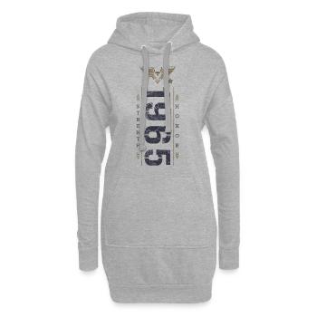 Edition Limitée 1965 Anniversaire Force et Honneur - Sweat-shirt à capuche long Femme - gris chiné - Devant