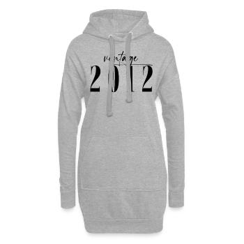 Millésime 2012 Anniversaire Minimaliste Elégant - Sweat-shirt à capuche long Femme - gris chiné - Devant
