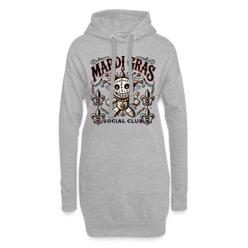 Mardi Gras Voodoo Doll Social Club - Sweat-shirt à capuche long Femme - gris chiné - Devant