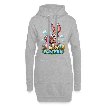 American Football Happy Eastern Osterhase Sport - Hoodie-Kleid - Grau meliert - Vorne