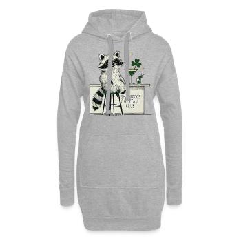 Shamrock's Cocktail Club Waschbär St. Patrick's - Hoodie-Kleid - Grau meliert - Vorne