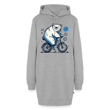 Illustration d’ours de vélo pour les amateurs de vélo - Sweat-shirt à capuche long Femme - gris chiné - Devant