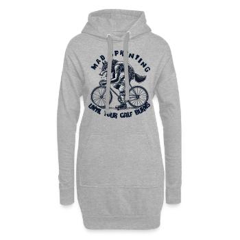 Mad Sprinting Fahrrad Bis Dein Bein Bringt - Hoodie-Kleid - Grau meliert - Vorne