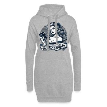 Livre rétro Conception de livre fille pour les lecteurs fréquents - Sweat-shirt à capuche long Femme - gris chiné - Devant