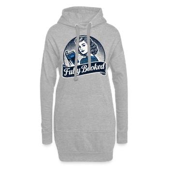 Retro Book Girl Design for Book Lovers and - Hoodie Dress - heather grey - Front