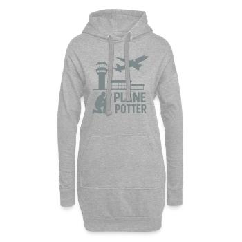 Avion – Conception d’observateurs d’aéronefs - Sweat-shirt à capuche long Femme - gris chiné - Devant