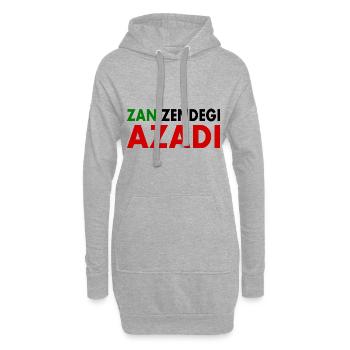 women life freedom Zan zendegi azadi - Sweat-shirt à capuche long Femme - gris chiné - Devant