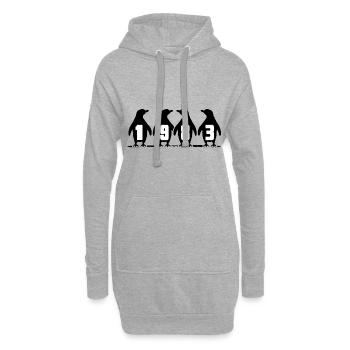 1983 Birthday Penguin Party Winter Swimmers - Sweat-shirt à capuche long Femme - gris chiné - Devant