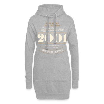 Der Mann der Mythos Legendär seit Jahrgang 2001 - Hoodie-Kleid - Grau meliert - Vorne