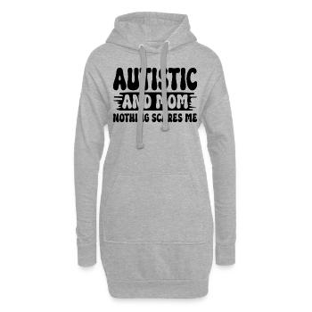 Autiste Et Maman Rien Ne M'Effraie Mère Autiste - Sweat-shirt à capuche long Femme - gris chiné - Devant