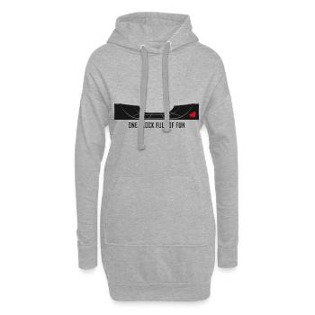 skate sk8 skateboarder skate-love halfpipe - Hoodie-Kleid - Grau meliert - Vorne