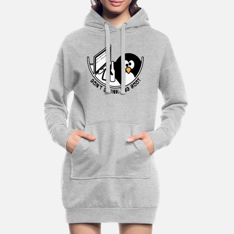 Linux Tux /dev/null Hoodie-Kleid