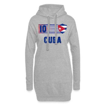 Kuba Fußball Mannschaft - Hoodie-Kleid - Grau meliert - Vorne